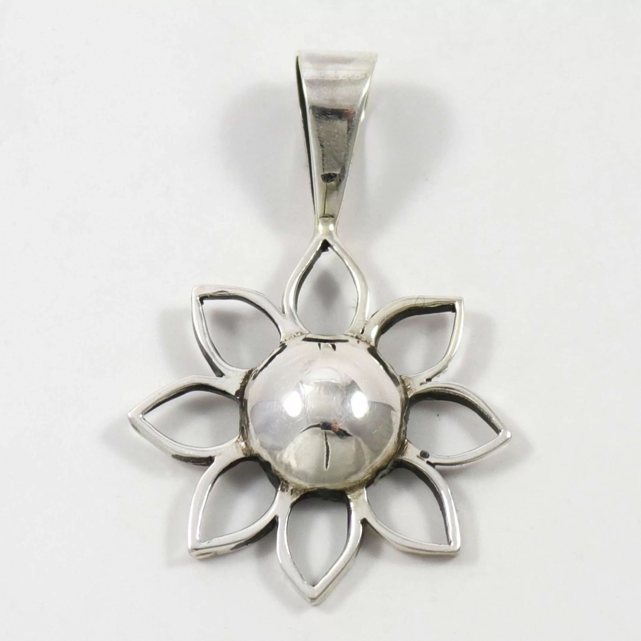 Silver Sunflower Pendant