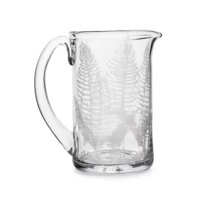 Simon Pearce Engraved Fern Ascutney Pitcher