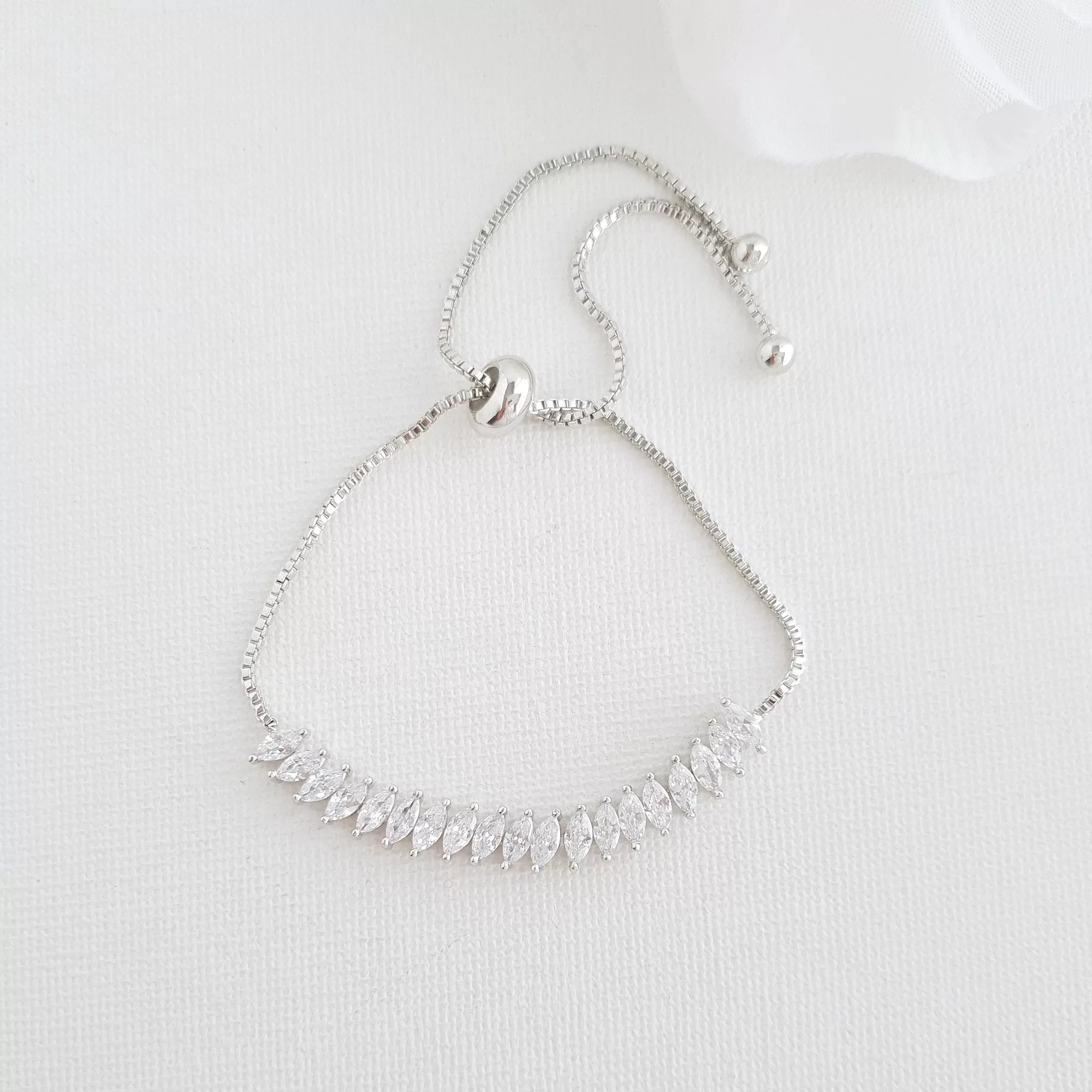 Simple Marquise Slider Bracelet- Katie