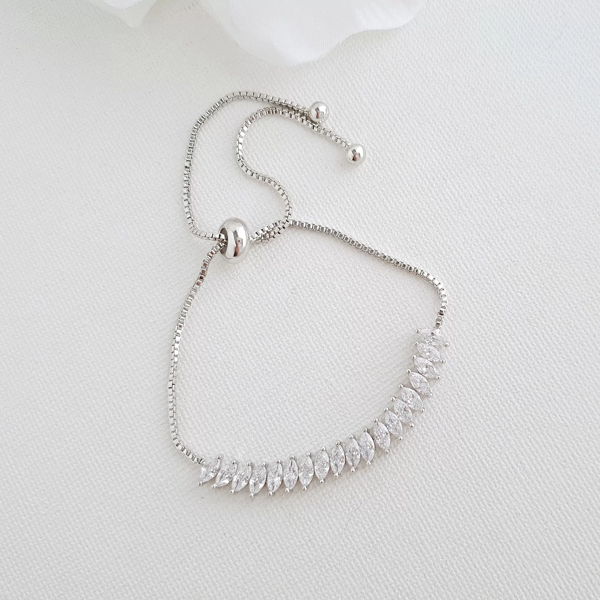 Simple Marquise Slider Bracelet- Katie