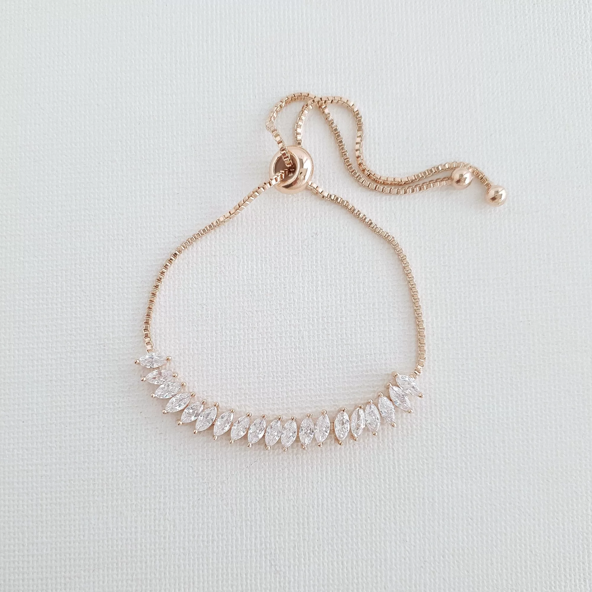 Simple Marquise Slider Bracelet- Katie