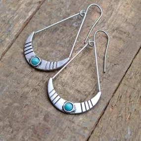 Small Silver Southwestern Dangle Earrings