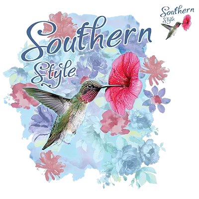 Southern Style - Hummingbird in Flight - Custom T-Shirt