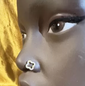 Square Loop Four Nose Stud Jewelry