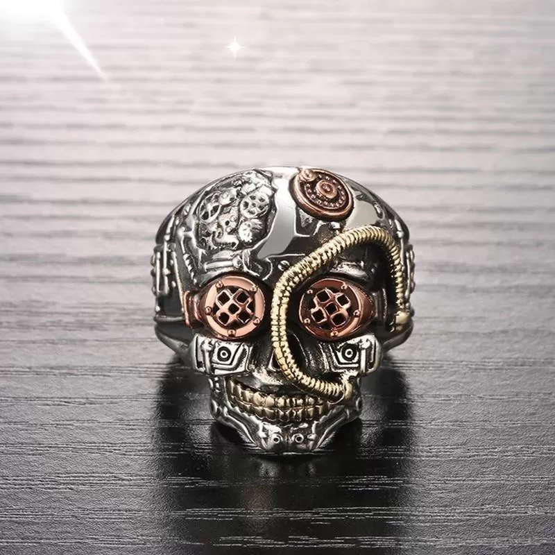 Steampunk Skull Ring