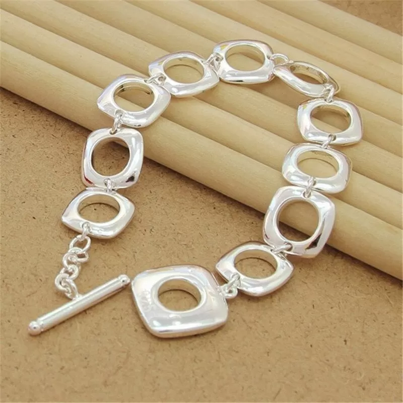 Sterling Silver Charm Jewelry Bracelet