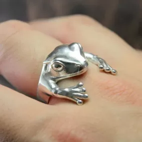 Sterling Silver Open Adjustable Frog Ring