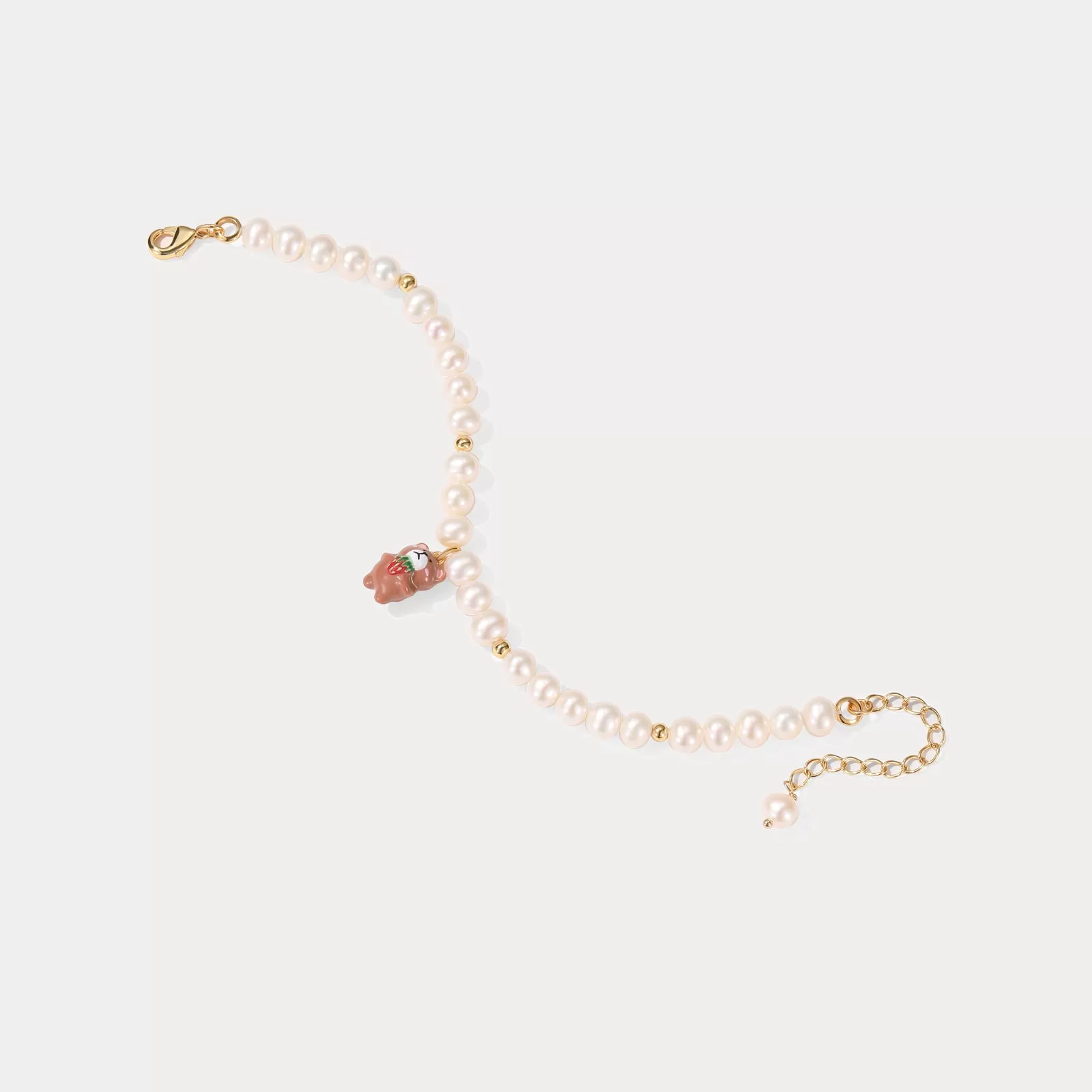 Strawberry Bear Pearl Bracelet