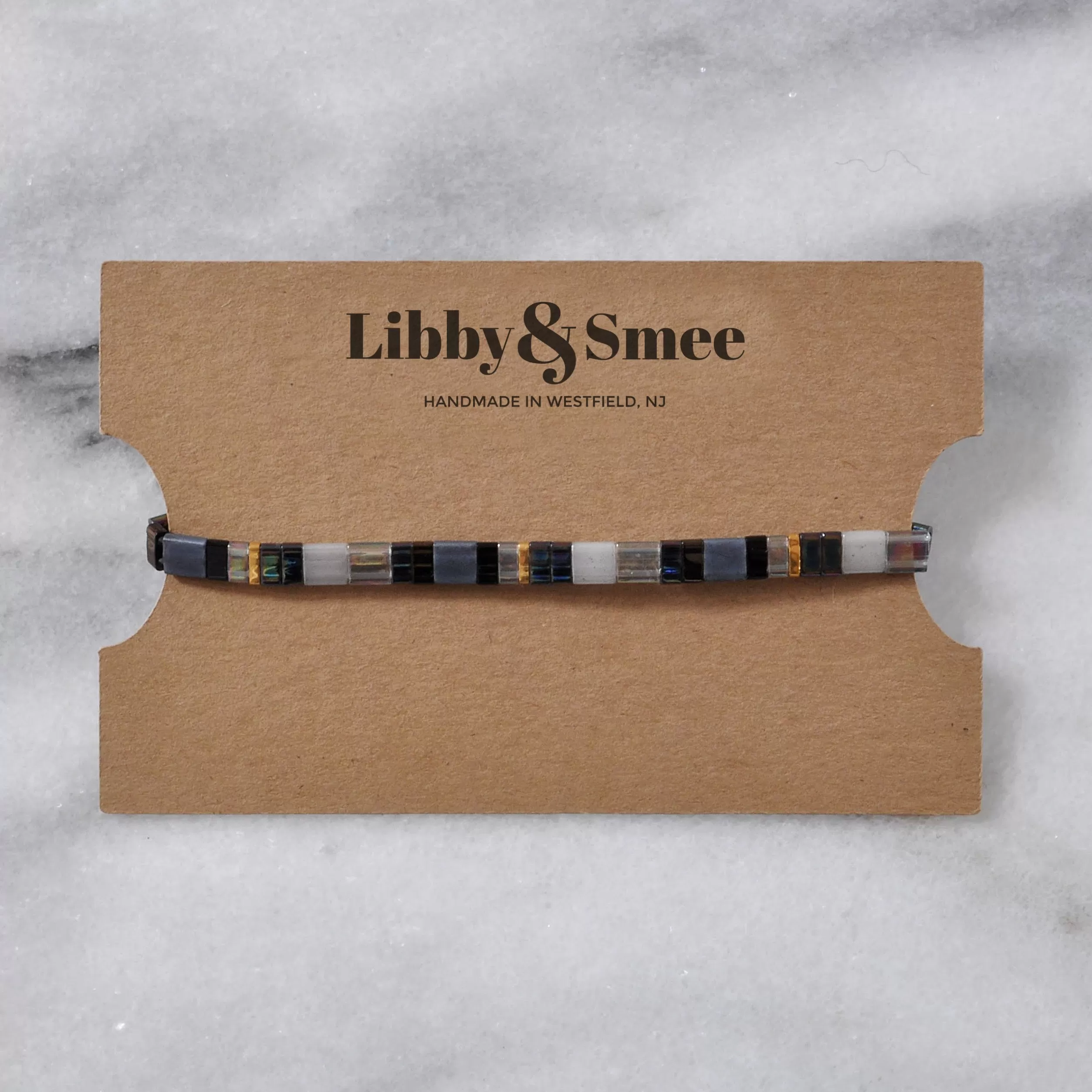 Stretch Tile Bracelet - GREY MIX