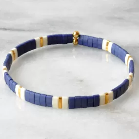 Stretch Tile Bracelet - NAVY PATTERN