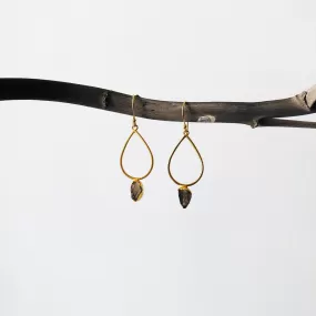 Teardrop Raw Stone Earrings