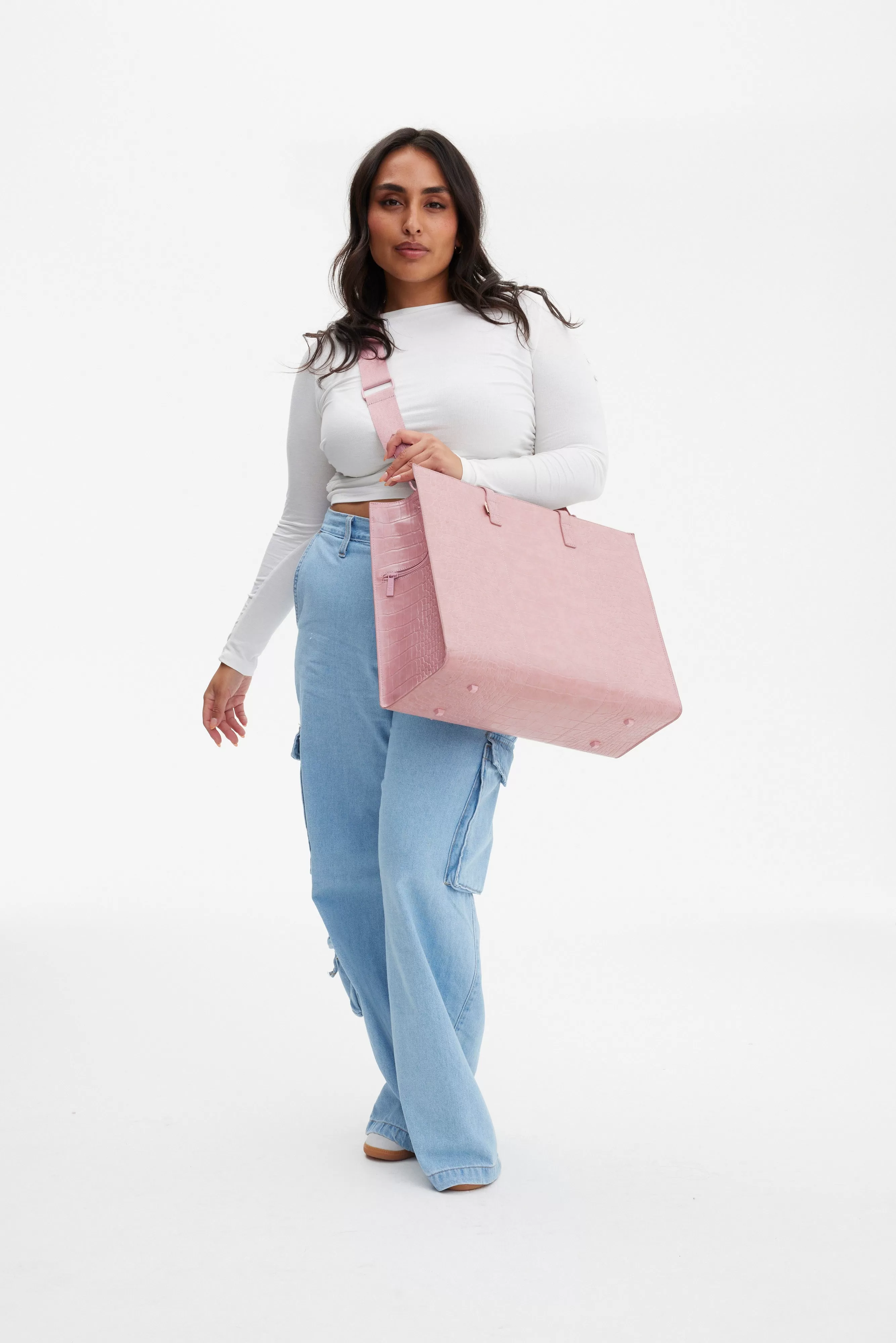 The Large Work Tote in Atlas Pink