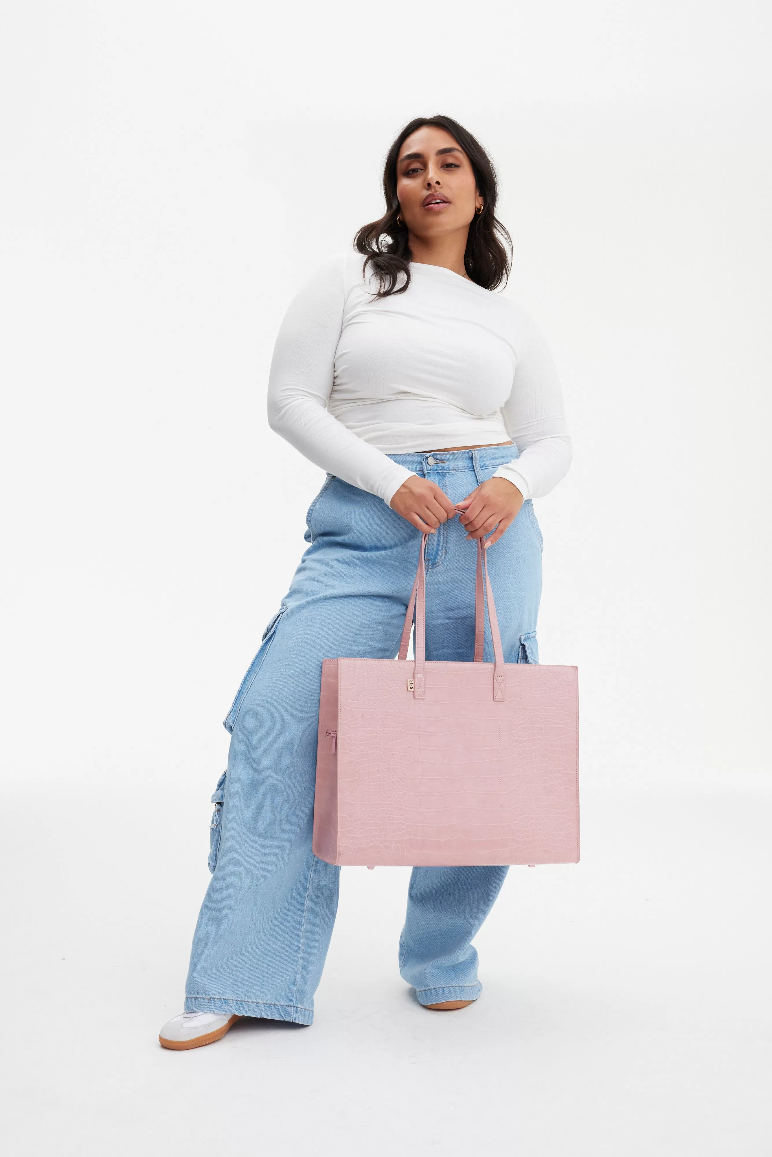 The Large Work Tote in Atlas Pink