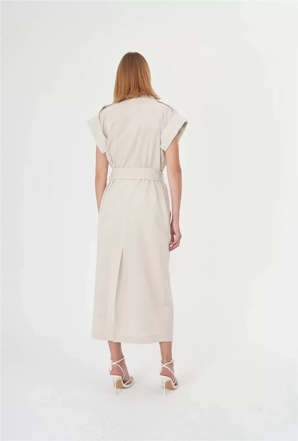 Trench Coat Dress - White