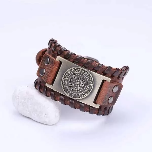 Vegvisir Leather Bracelet