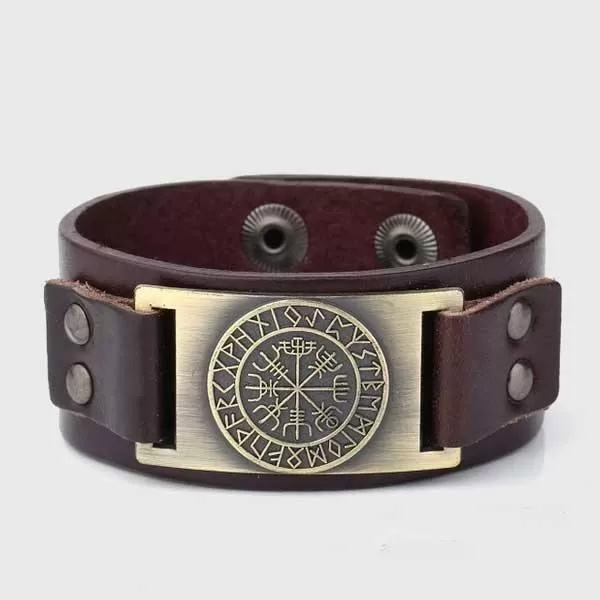 Vegvisir Leather Bracelet