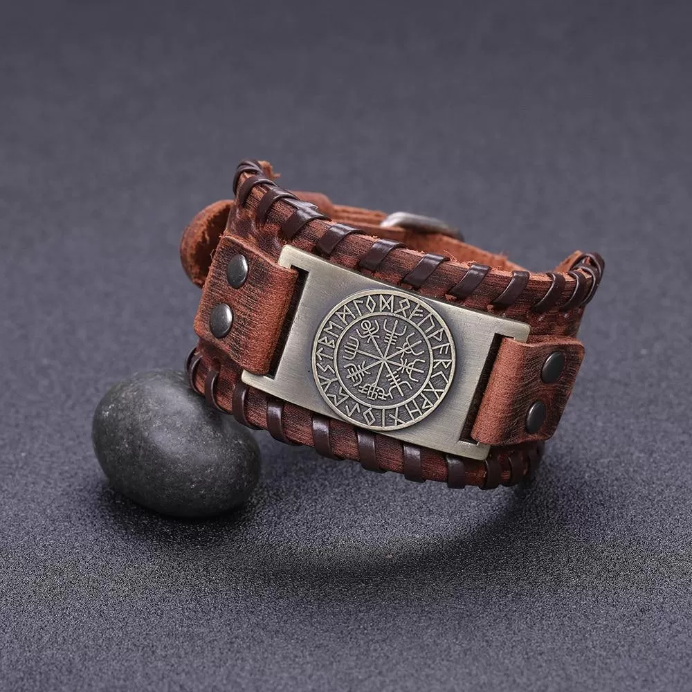 Vegvisir Leather Bracelet