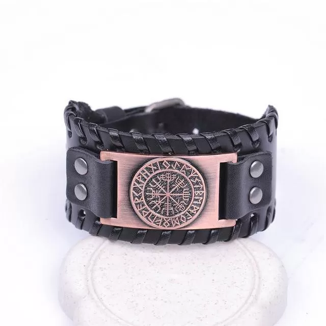 Vegvisir Leather Bracelet