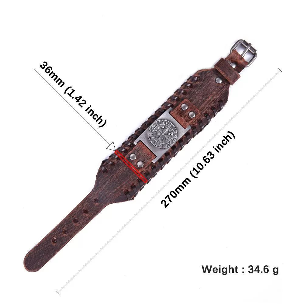 Vegvisir Leather Bracelet