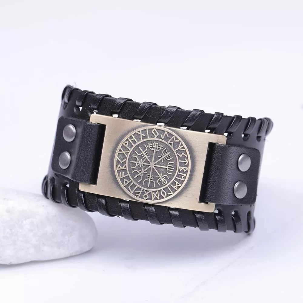 Vegvisir Leather Bracelet