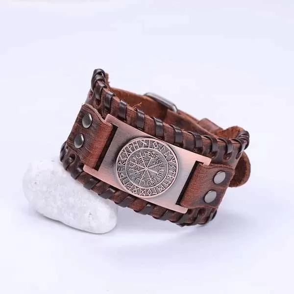 Vegvisir Leather Bracelet