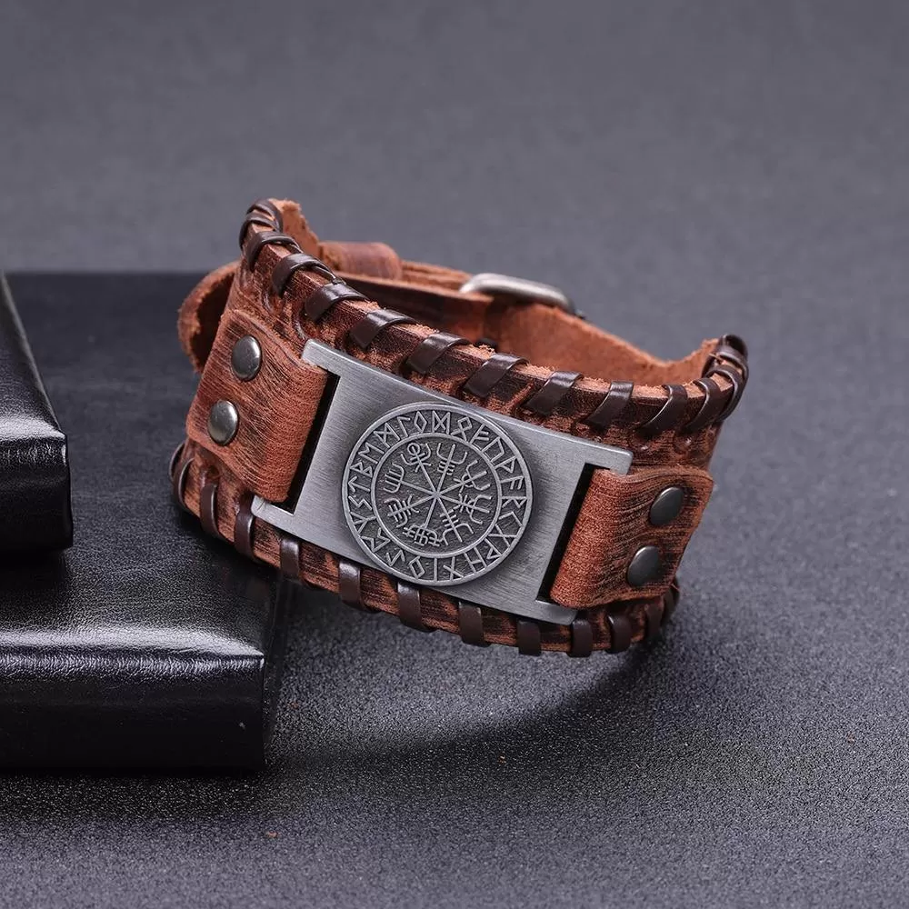 Vegvisir Leather Bracelet