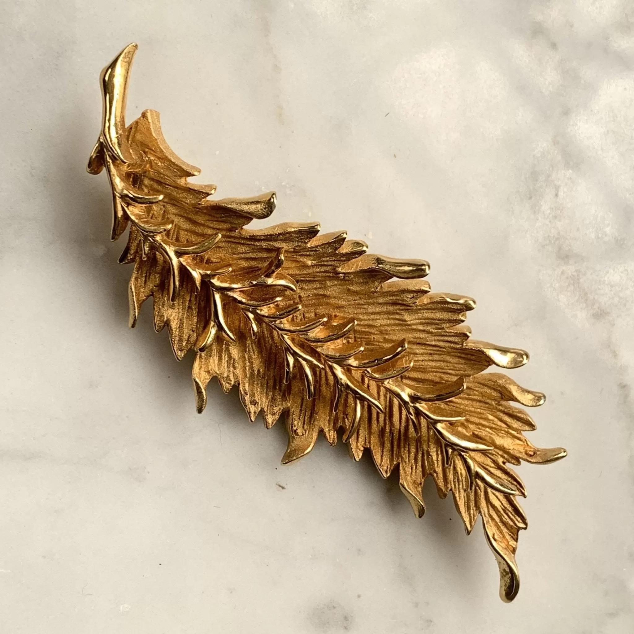 Vintage Leaf Brooch by Hattie Carnegie. Shawl Closure or Sweater Clip or Repurpose to a Statement Necklace.