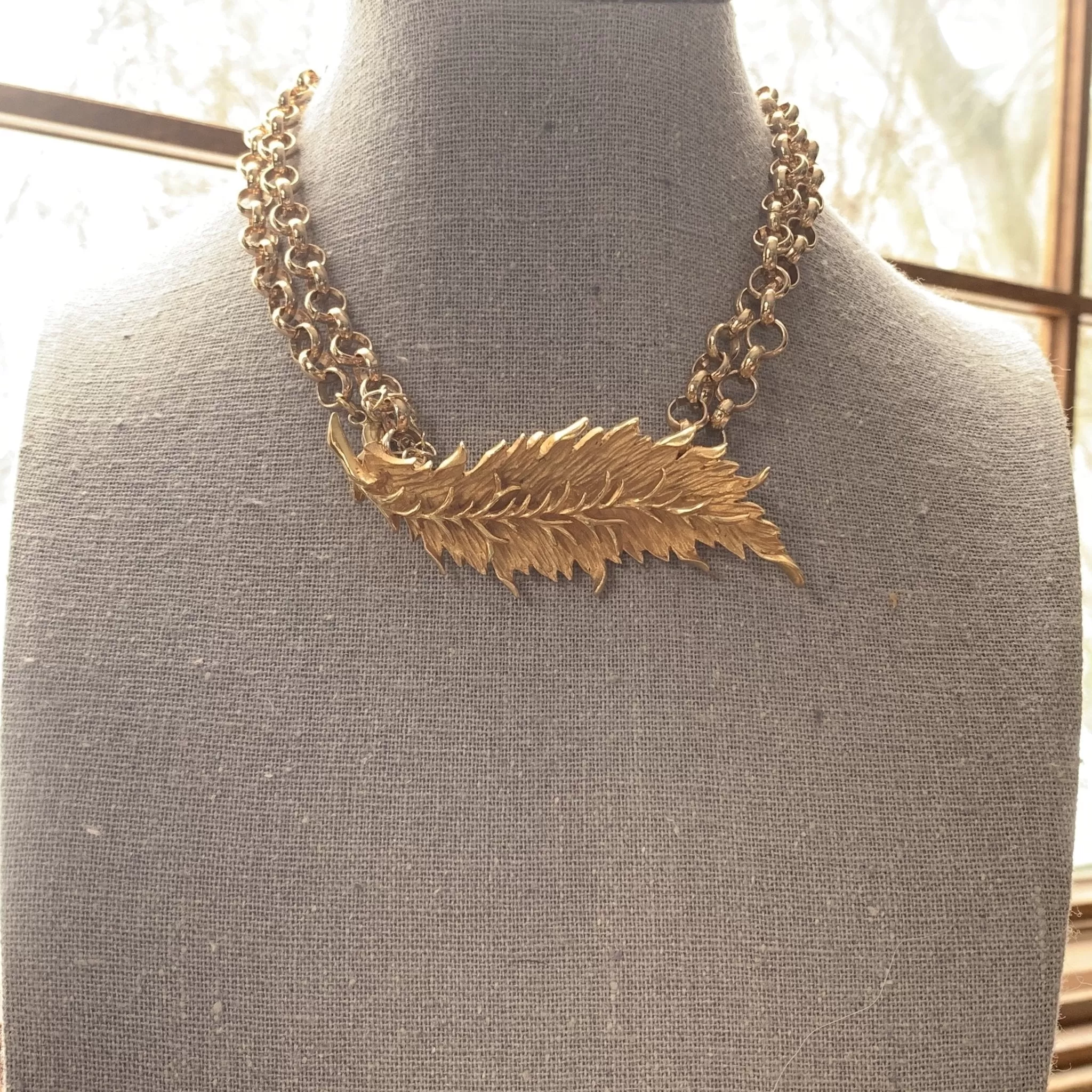 Vintage Leaf Brooch by Hattie Carnegie. Shawl Closure or Sweater Clip or Repurpose to a Statement Necklace.