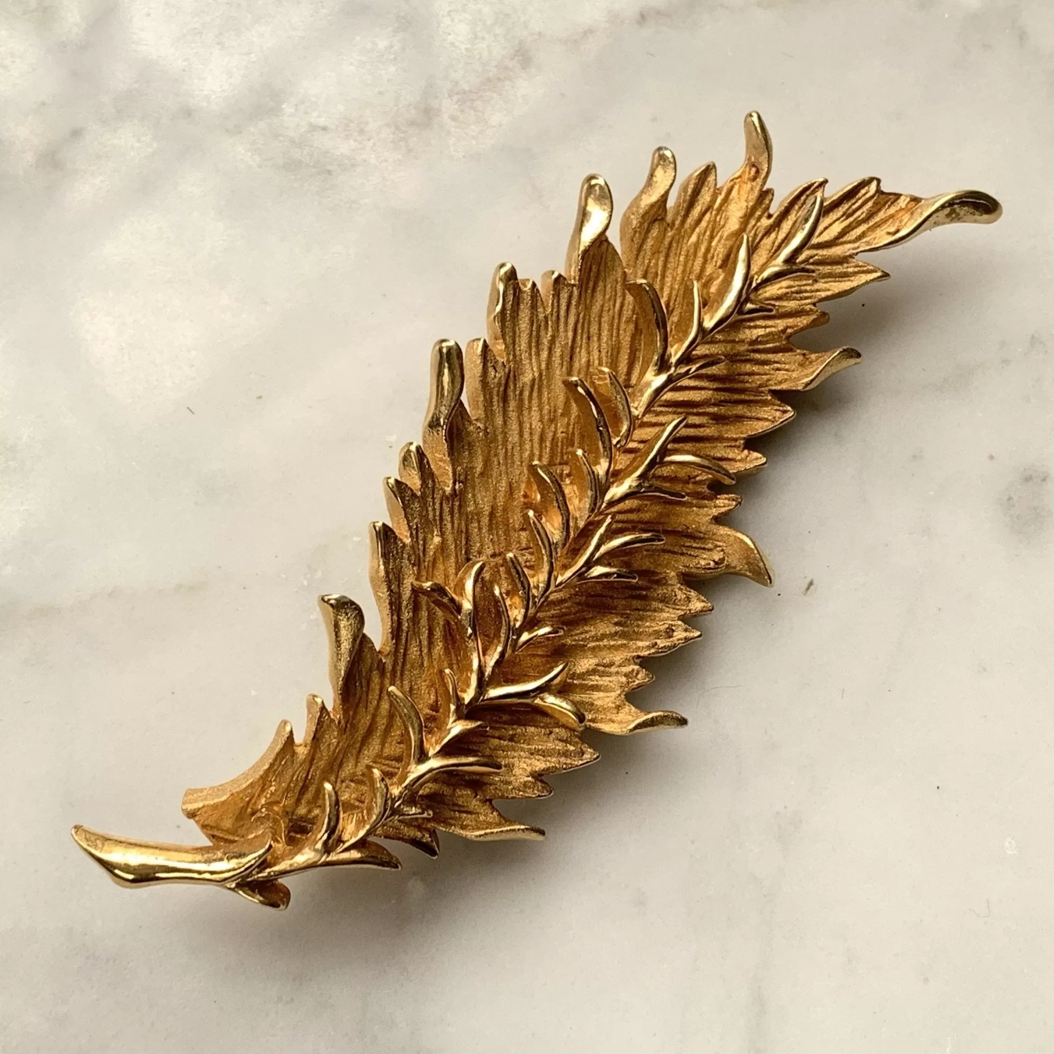 Vintage Leaf Brooch by Hattie Carnegie. Shawl Closure or Sweater Clip or Repurpose to a Statement Necklace.