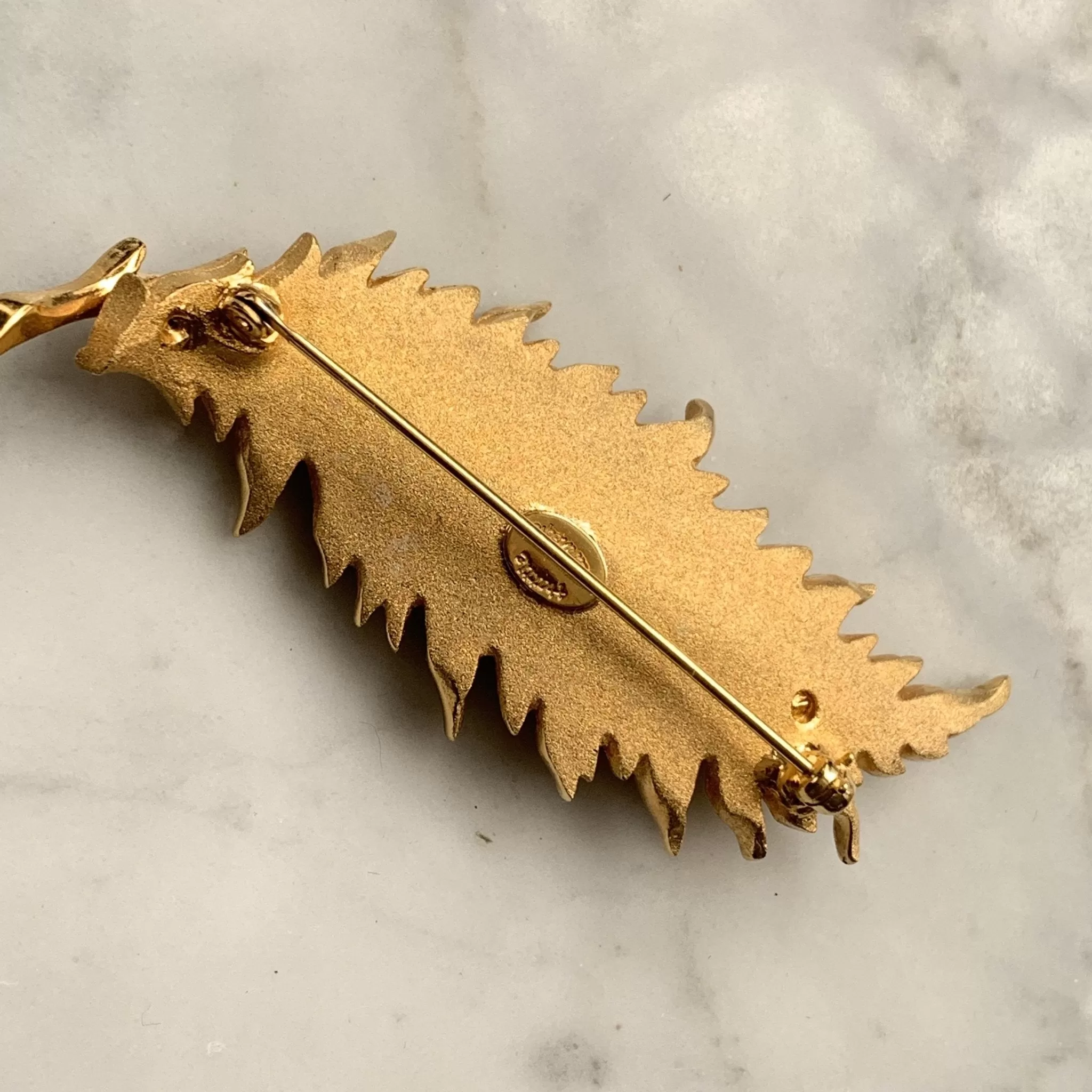 Vintage Leaf Brooch by Hattie Carnegie. Shawl Closure or Sweater Clip or Repurpose to a Statement Necklace.