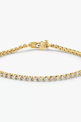 VRAI Round Tennis Bracelet in Yellow Gold