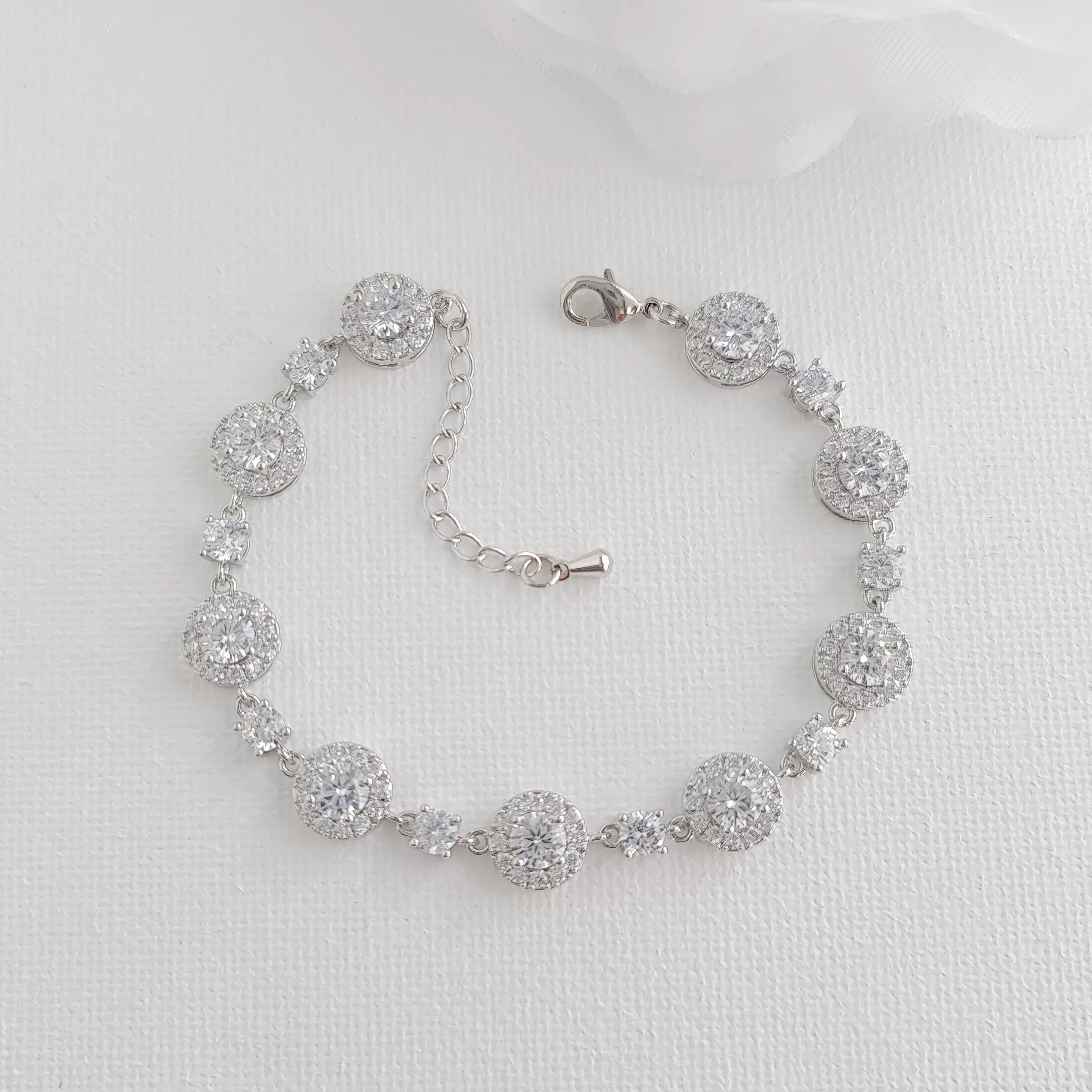 Wedding Day Bracelet for Bride Rose Gold-Reagan