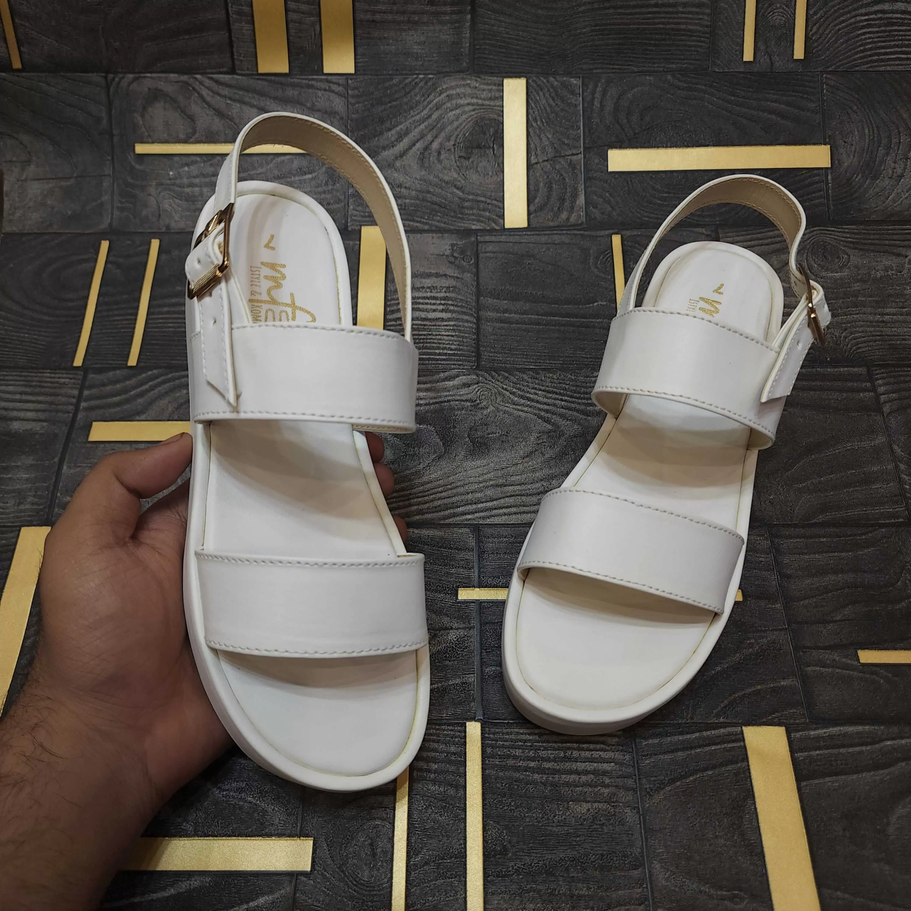 White chunks Sandals