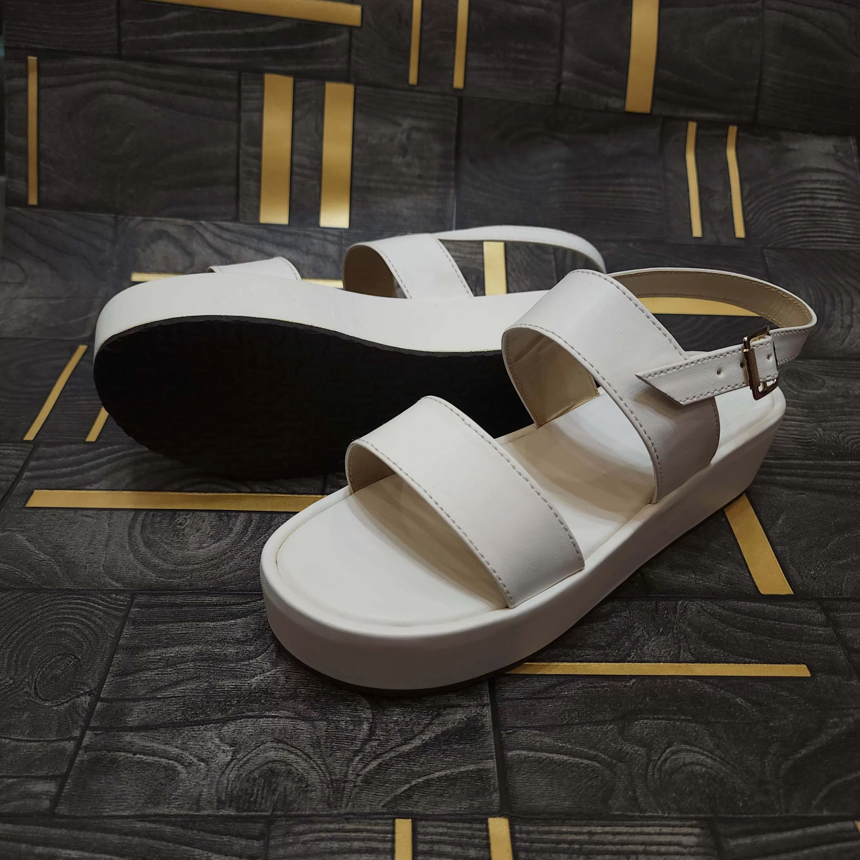 White chunks Sandals