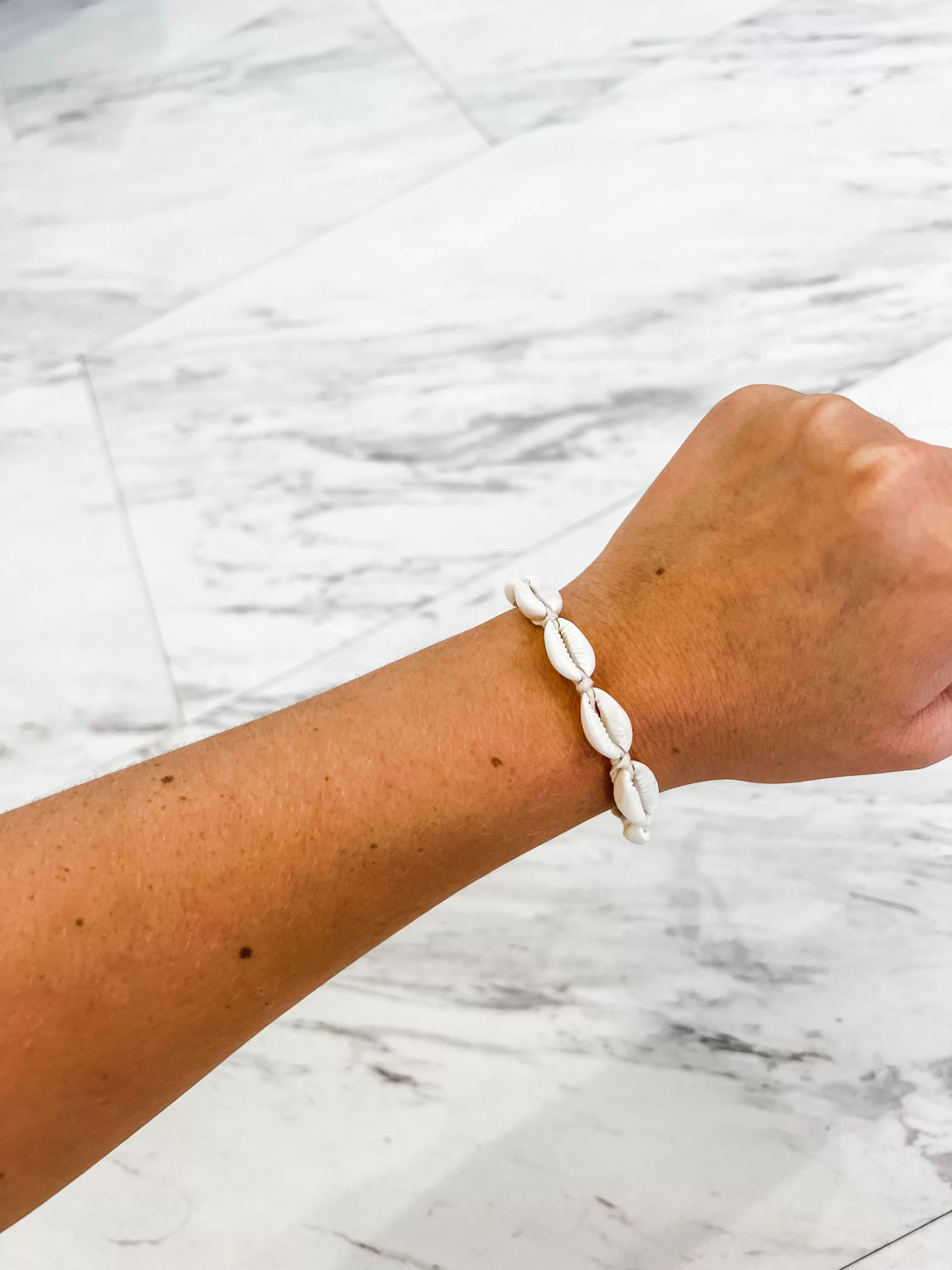 White Cowry Shell Bracelet