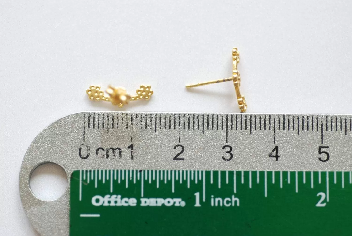 Wholesale Vermeil Gold Flower Ear Climber earrings, Gold Flower Ear Crawler, Cuff Earrings, Ear Pins, Ear Wrap Earrings, Ear Sweep, Earrings