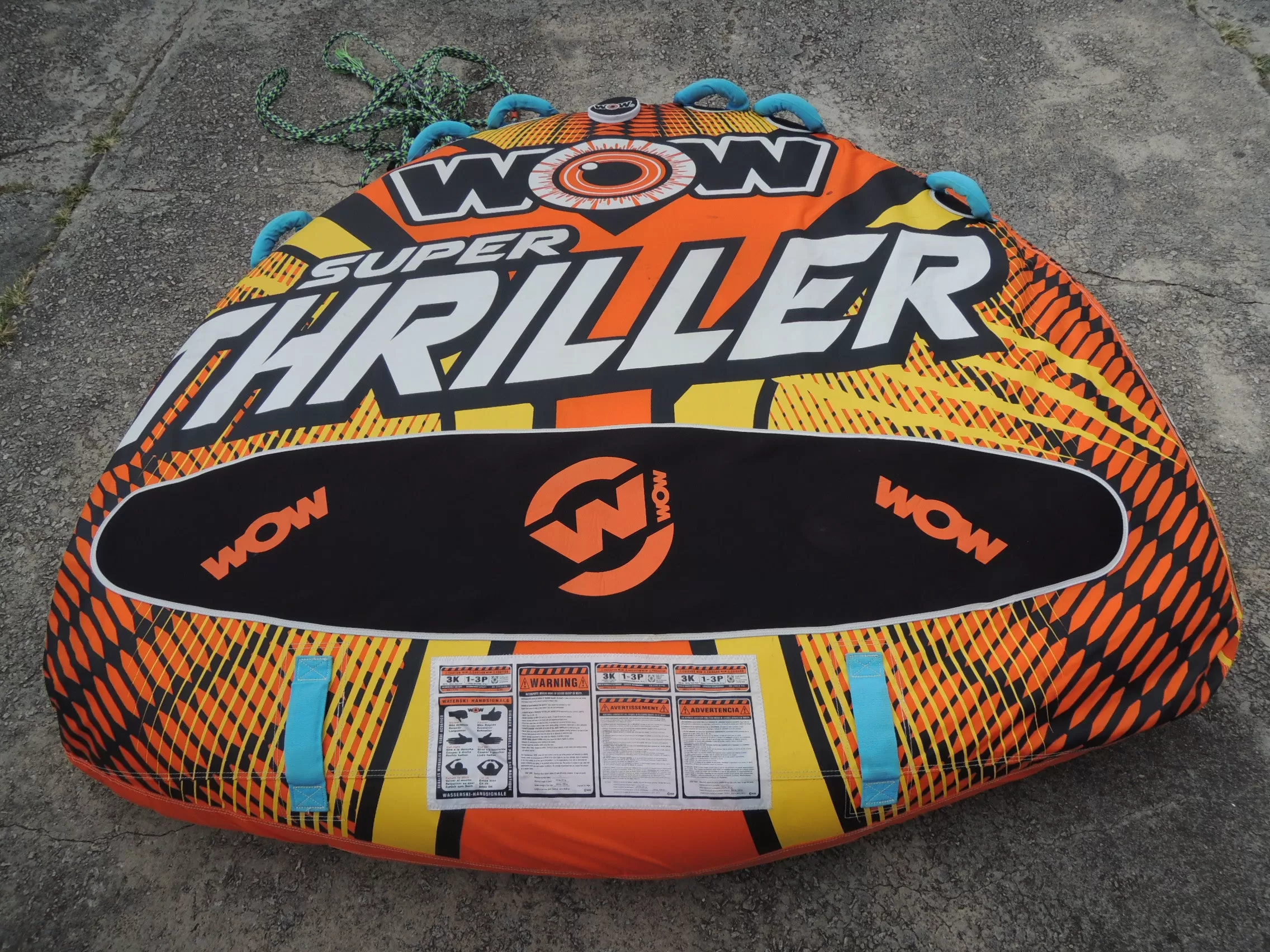 WOW World of Watersports Super Thriller 3 Person Towable Inflatable - Very Good Condition