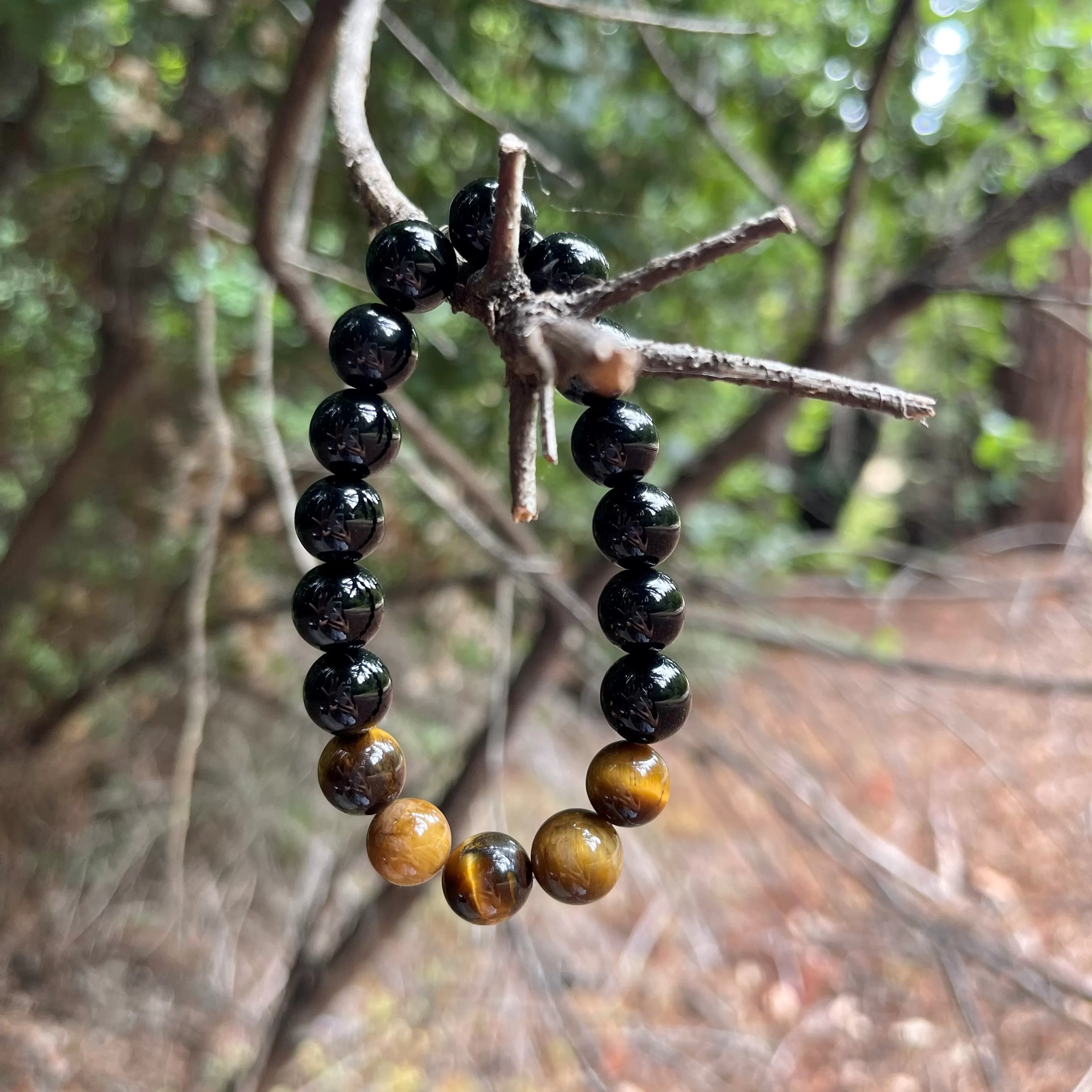 Yoga Themed Jewelry Set with Grounding Earth Bracelets